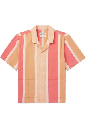 A KIND OF GUISE Salvi Striped Camp-Collar Cotton Shirt - Men - - XXL
