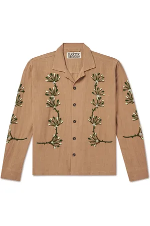 Kartik Research Bead-Embellished Embroidered Cotton Shirt - Men - - XL