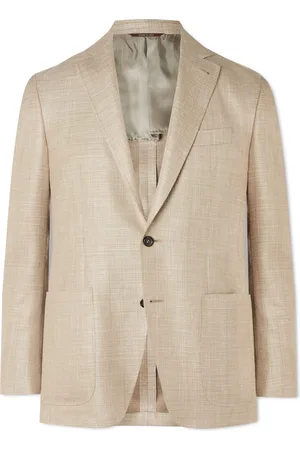 CANALI Wool, Silk and Linen-Blend Blazer - Men - - IT 50