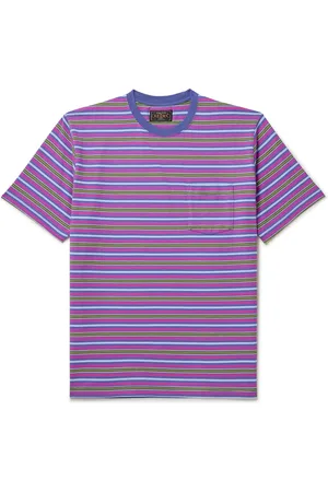 Beams Striped Cotton-Jersey T-Shirt - Men - - L