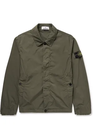 Stone Island Logo-Appliquéd Garment-Dyed Shell Jacket - Men - - XL