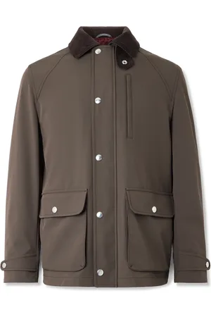 Brunello Cucinelli Cotton-Blend Corduroy-Trimmed Shell Field Jacket - Men - - IT 52
