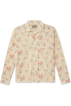 Kartik Research Camp-Collar Floral-Print Cotton-Voile Shirt - Men - - S