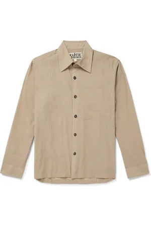 Kartik Research Striped Metallic Cotton-Jacquard Shirt - Men - - L