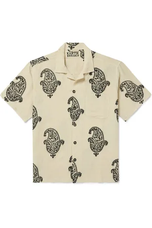 Kartik Research Camp-Collar Paisley-Print Linen Shirt - Men - - M