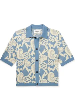 Corridor Jacquard-Knit Organic Pima Cotton Shirt - Men - - S