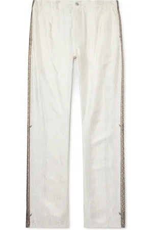 Etro Slim-Fit Straight-Leg Printed Silk-Twill Trousers - Men - - L