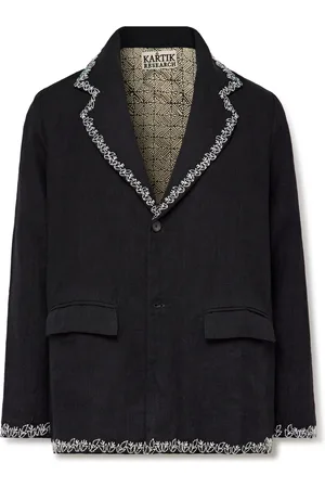 Kartik Research Unstructured Embroidered Linen Blazer - Men - - M