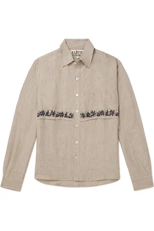 Kartik Research Embroidered Linen Shirt - Men - - S