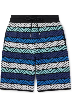 Missoni Straight-Leg Striped Cotton-Blend Bouclé Drawstring Shorts - Men - - IT 50