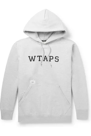 Wtaps Academy Logo-Print Appliquéd Cotton-Jersey Hoodie - Men - - S