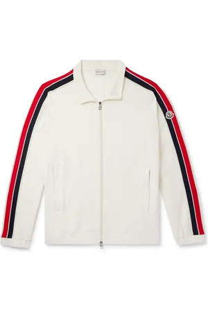 Moncler Striped Cotton-Jersey Track Jacket - Men - - XL