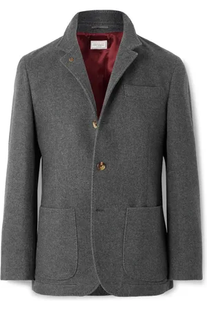 Brunello Cucinelli Unstructured Brushed-Cashmere Blazer - Men - - XXL