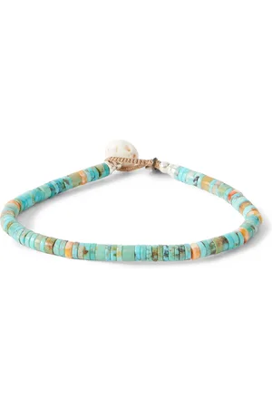 Mikia Sterling Silver Multi-Stone Beaded Bracelet - Men - - M