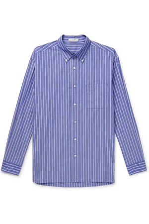 The Row Bresson Button-Down Collar Striped Cotton-Poplin Shirt - Men - - XXL