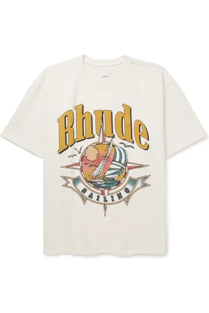 Rhude Port De Logo-Print Cotton-Jersey T-Shirt - Men - - S