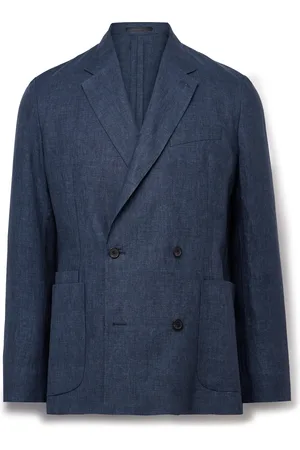 Paul Smith Delave Unstructured Double-Breasted Linen Blazer - Men - - UK/US 40