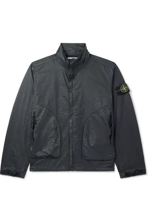 Stone Island Logo-Appliquéd Garment-Dyed Panama-TC Jacket - Men - - L