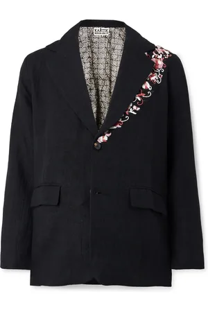 Kartik Research Embellished Linen-Canvas Blazer - Men - - S
