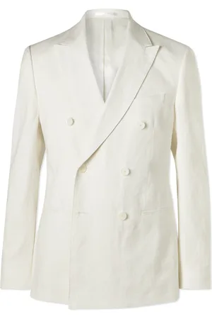 Mr P. Double-Breasted Linen Tuxedo Jacket - Men - - 40