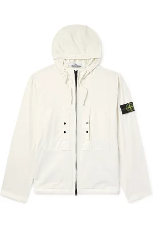 Stone Island Logo-Appliquéd Garment-Dyed Supima Cotton-Blend Twill Hooded Jacket - Men - - M