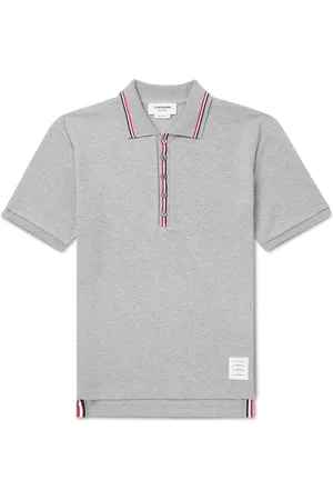 Thom Browne Logo-Appliquéd Striped Waffle-Knit Cotton Polo Shirt - Men - - 2