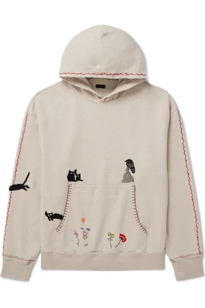 KAPITAL Embroidered Cotton-Jersey Hoodie - Men - - 2