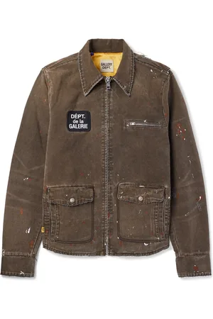 GALLERY DEPT. Billy B Paint-Splattered Distressed Coated-Canvas Jacket - Men - - M