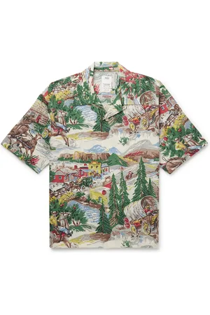 VISVIM Crosby Convertible-Collar Printed Silk Shirt - Men - - 4