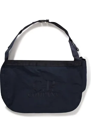 C.P. Company Logo-Embroidered Garment-Dyed Plain Paper Touch Messenger Bag - Men