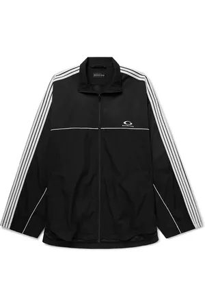 Balenciaga Oversized Striped Logo-Embroidered Recycled-Shell Track Jacket - Men - - IT 46