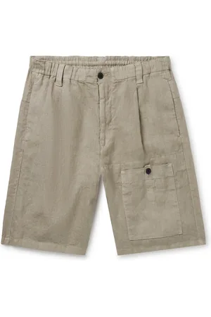 C.P. Company Straight-Leg Pleated Linen Cargo Shorts - Men - - IT 46