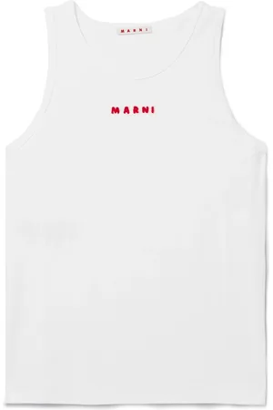 Marni Slim-Fit Logo-Embroidered Cotton-Jersey Tank Top - Men - - IT 48