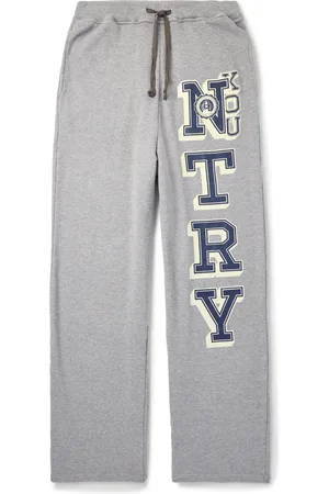 KAPITAL N.TRY Straight-Leg Printed Cotton-Jersey Sweatpants - Men - - 1