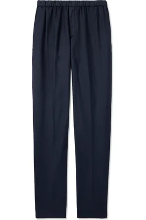Boglioli Tapered Herringbone Stretch Linen and Cotton-Blend Trousers - Men - - IT 48