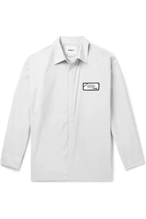 Wtaps Repo Logo-Appliquéd Cotton-Blend Broadcloth Shirt - Men - - S