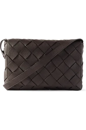 Bottega Veneta Large Diago Intrecciato Full-Grain Leather Messenger Bag - Men