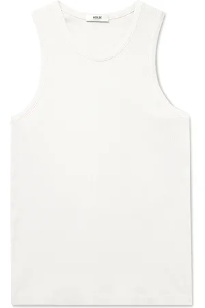 AGOLDE Viggo Ribbed Stretch Organic Cotton and TENCEL™ Lyocell-Blend Tank Top - Men - - L