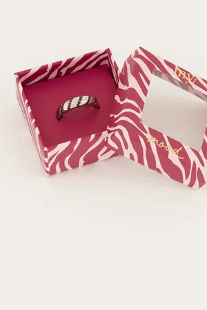 My Jewellery MOOD ring met schuine roze stenen