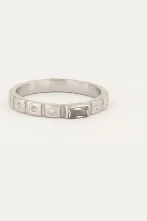 My Jewellery Vintage ring transparante rechthoek