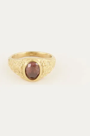 My Jewellery Vintage zegelring rode steen