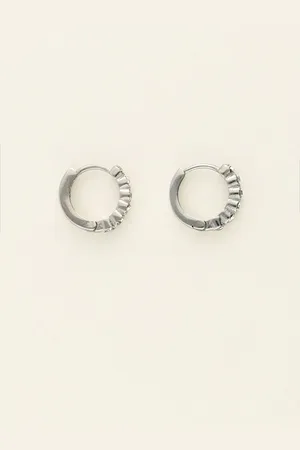 My Jewellery Universe oorringen met zilverkleurige steentjes