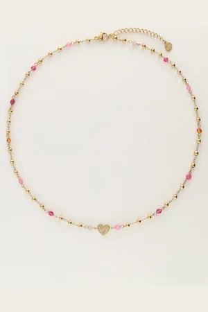 My Jewellery Ketting met hart en kralen