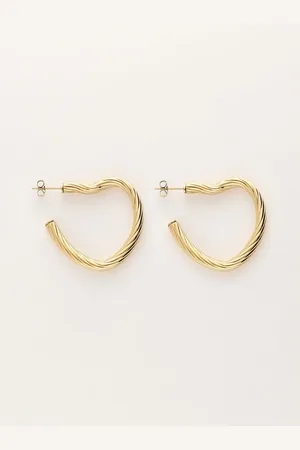 My Jewellery Vintage oorringen met open hartjes