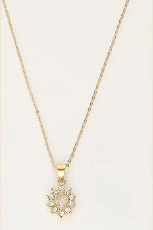 My Jewellery Vintage ketting met transparante strass