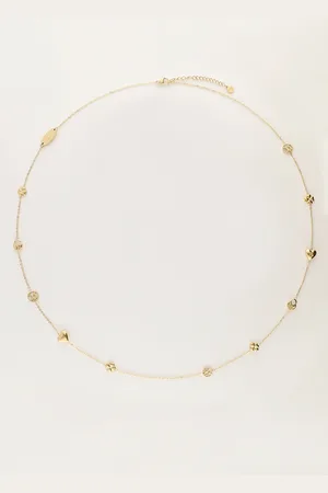 My Jewellery Iconic lange ketting met hartjes en klaver