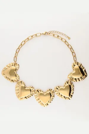 My Jewellery Statement ketting met vijf hartjes