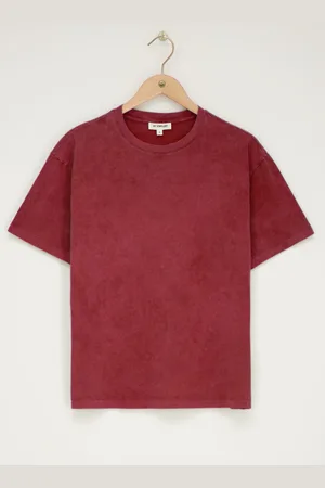 My Jewellery Burgundy basic T-shirt acid wash
