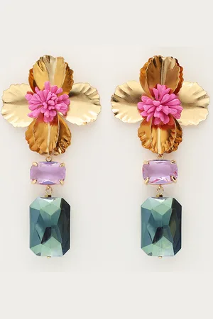 My Jewellery Statement oorhangers met bloem&stenen