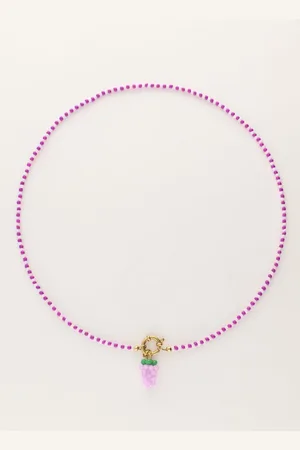 My Jewellery Ketting met paarse druiventros
